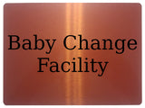 1296 Baby Change Facility Toilet Metal Aluminium Plaque Sign For Door, Shop