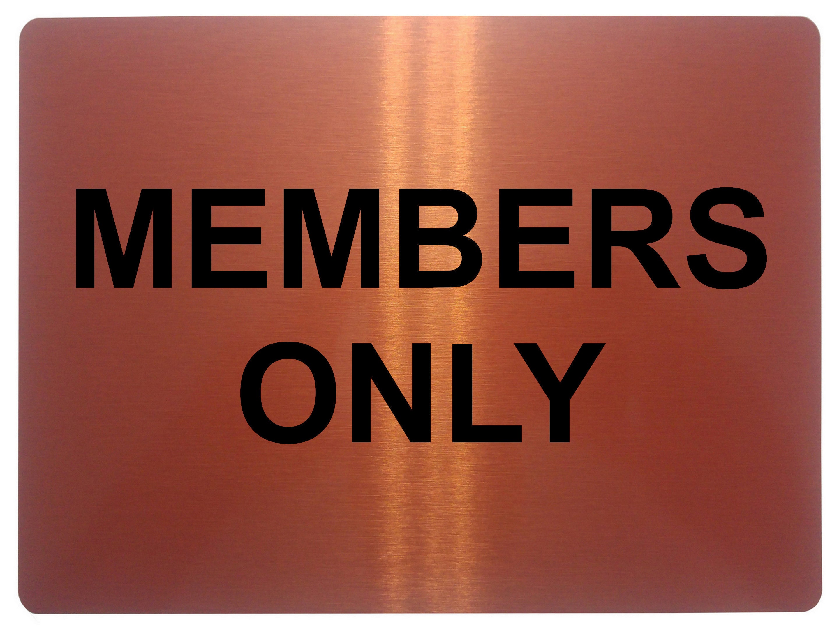 893 MEMBERS ONLY Metal Aluminium Plaque Sign Door House Office Gym Fitness Pub