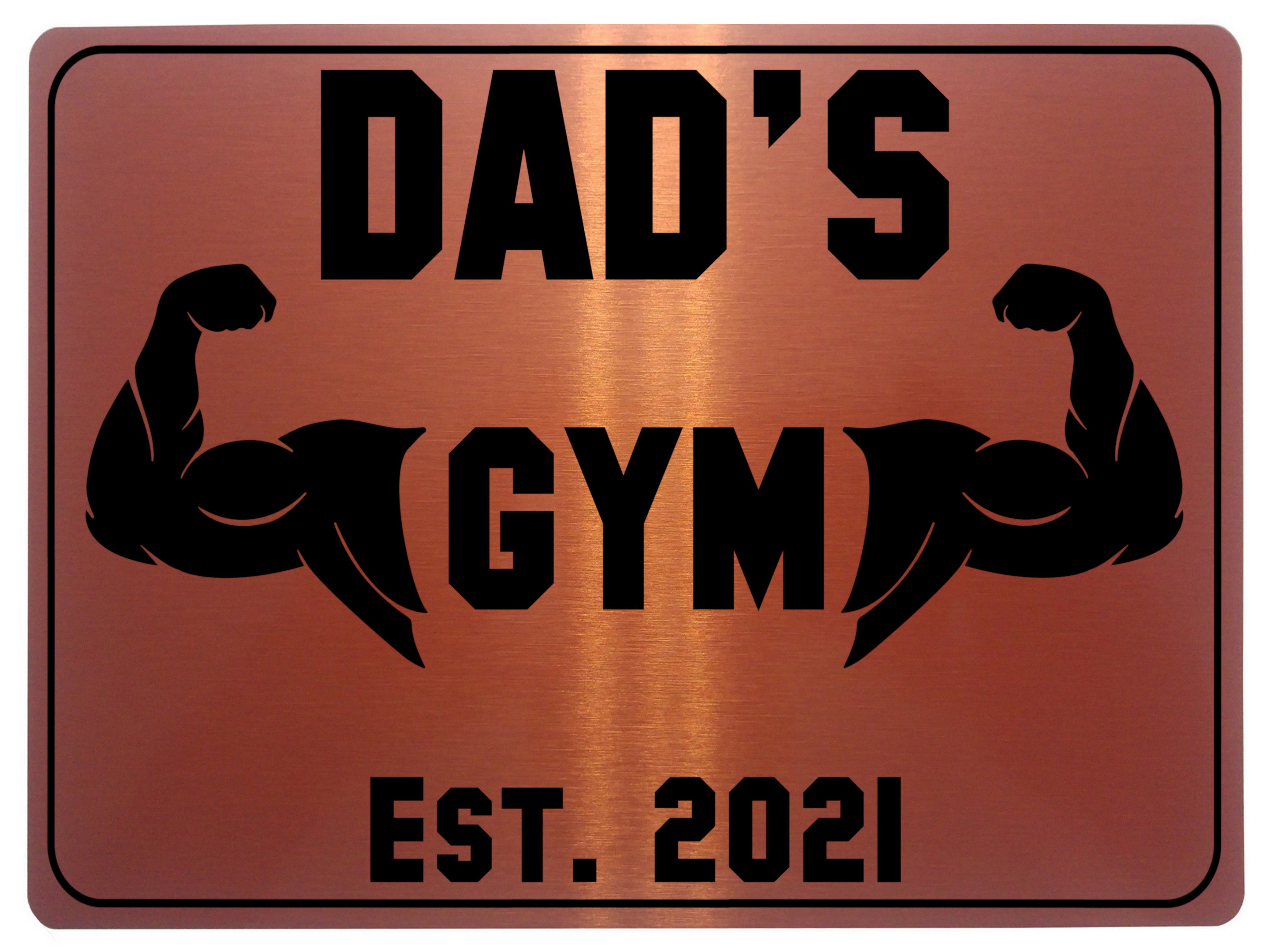 685 Custom Personalised DAD'S Gym Metal Aluminium Sign Plaque Fitness Door Wall