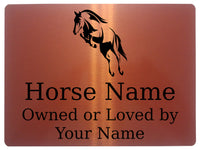 590 Custom Personalised Horse Name Pony Metal Aluminium Sign Stable Door Plaque