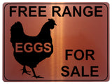 732 FREE RANGE EGGS FOR SALE Farm Metal Aluminium Plaque Sign Wall Gate House