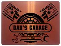 695 Custom Personalised DAD'S GARAGE Car Metal Aluminium Sign Plaque Door Wall Gate