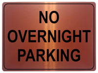 1265 NO OVERNIGHT PARKING Metal Aluminium Plaque Sign Gate Door House Office