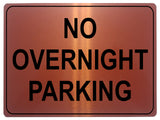 1265 NO OVERNIGHT PARKING Metal Aluminium Plaque Sign Gate Door House Office