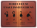 822 TOILET BRUSH USAGE INSTRUCTION Funny Metal Aluminium Plaque Sign House Office Pub