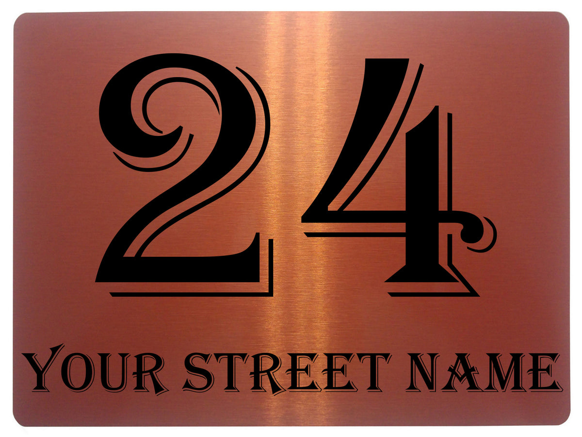 542 Custom Personalised Number Address House Metal Aluminium Sign Plaque For Door Wall