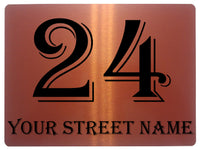 542 Custom Personalised Number Address House Metal Aluminium Sign Plaque For Door Wall