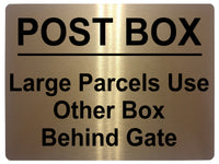 498 POST BOX Metal Aluminium Plaque Sign Door House Office Gate Letters Parcels