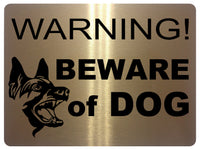 829 WARNING BEWARE of the DOG Safety Metal Aluminium Plaque Sign House Gate Door Garden