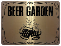 866 BEER GARDEN Metal Aluminium Sign Plaque Door Wall Gate House Bar Pub Shed