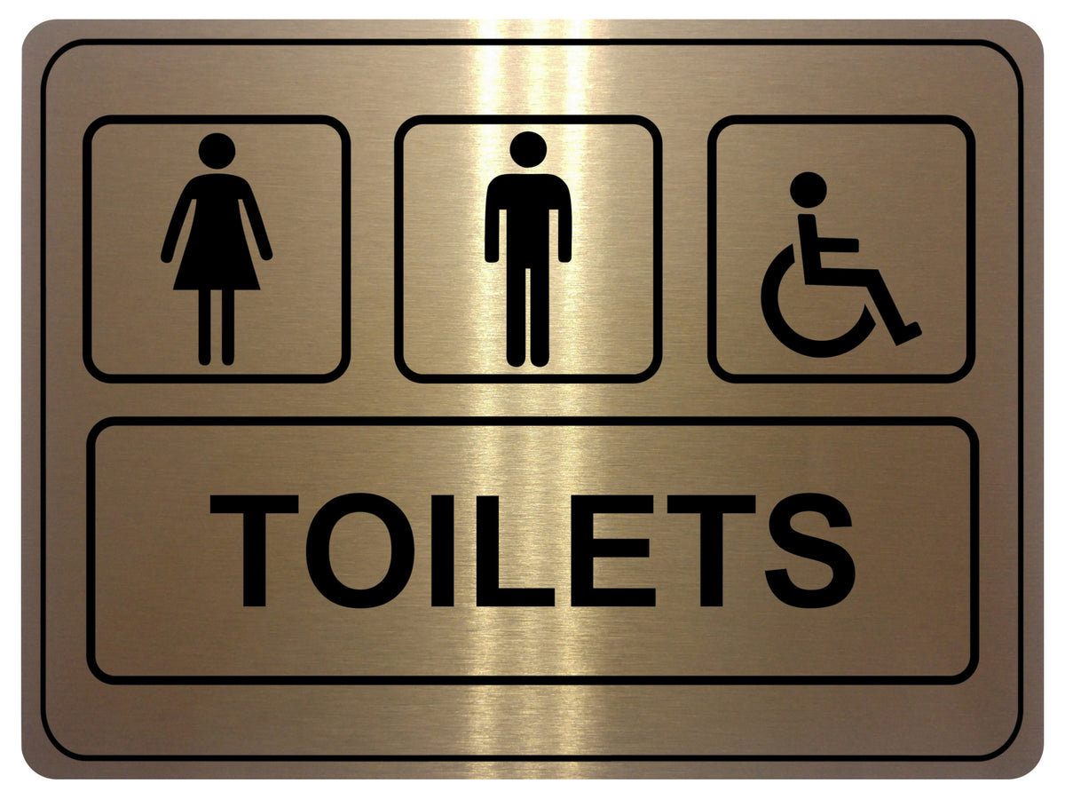 1295 TOILETS Women Men Disabled Metal Aluminium Plaque Sign Door Shop Bar Pub