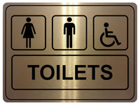 1295 TOILETS Women Men Disabled Metal Aluminium Plaque Sign Door Shop Bar Pub