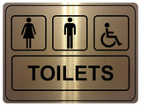 1295 TOILETS Women Men Disabled Metal Aluminium Plaque Sign Door Shop Bar Pub