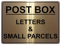 832 POST BOX LETTERS & SMALL PARCELS Metal Aluminium Plaque Sign House Gate Door