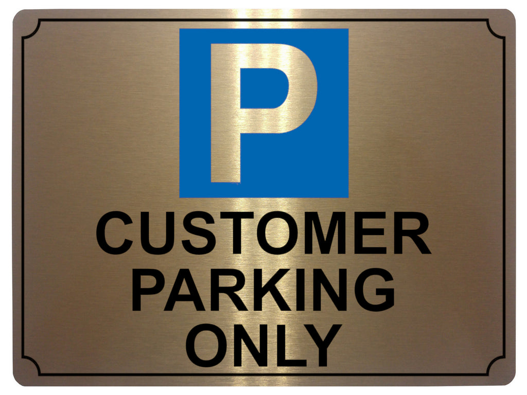 664 CUSTOMER PARKING ONLY Metal Aluminium Door Wall Gate Sign Plaque Office Shop