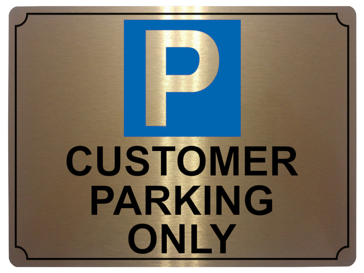 664 CUSTOMER PARKING ONLY Metal Aluminium Door Wall Gate Sign Plaque Office Shop