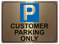 664 CUSTOMER PARKING ONLY Metal Aluminium Door Wall Gate Sign Plaque Office Shop