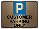 664 CUSTOMER PARKING ONLY Metal Aluminium Door Wall Gate Sign Plaque Office Shop