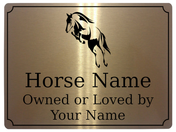 592 Custom Personalised Horse Name Pony Metal Aluminium Sign Stable Door Plaque