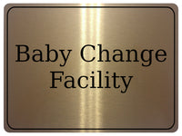 1297 Baby Change Facility Toilet Metal Aluminium Plaque Sign For Door, Shop