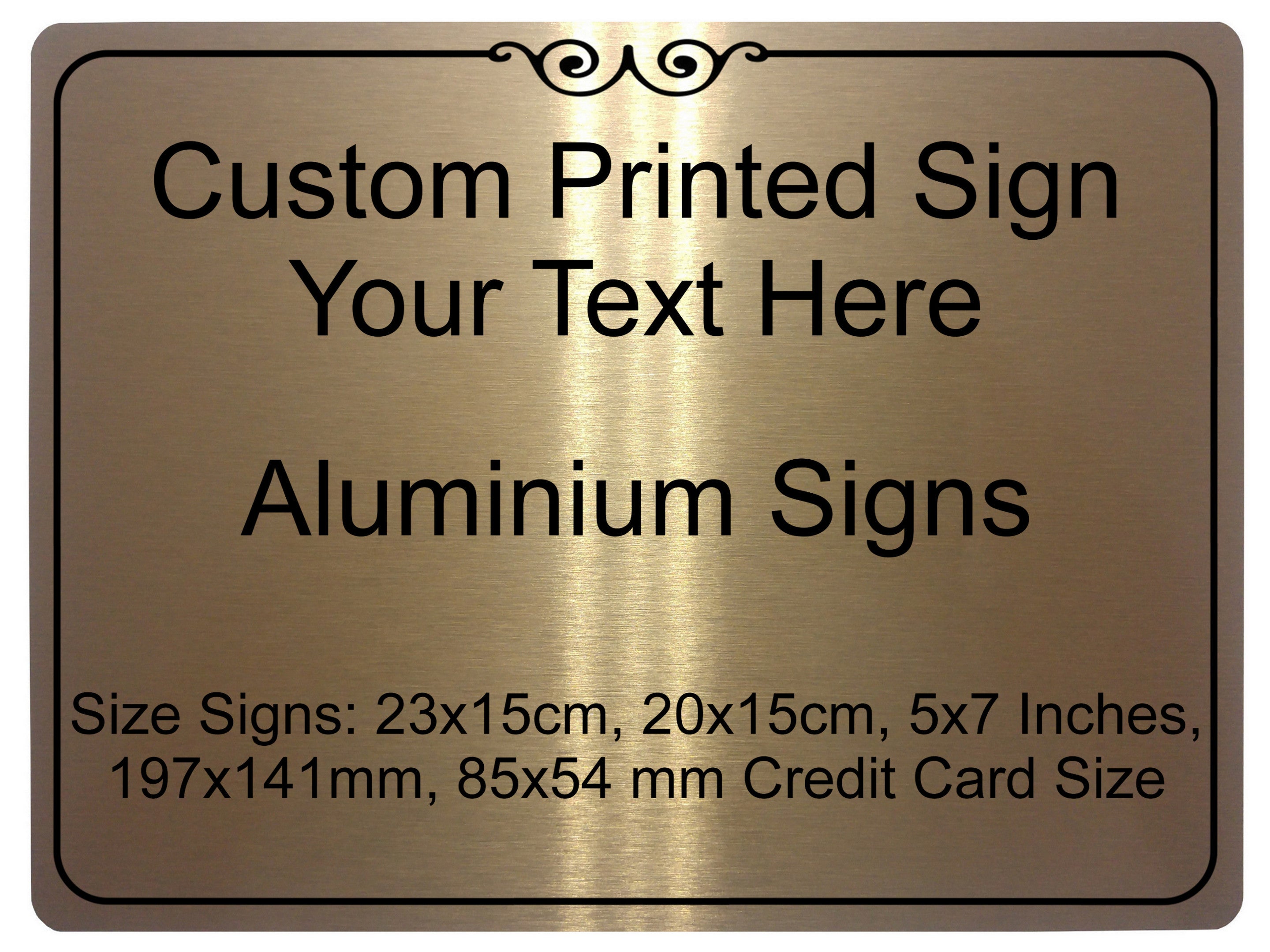 964 Custom Personalised Your Text Metal Aluminium Sign Door House Office Plaque