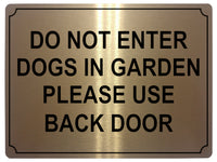 608 DO NOT ENTER PLEASE USE BACK DOOR Metal Aluminium Plaque Sign House Door Gate