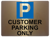 663 CUSTOMER PARKING ONLY Metal Aluminium Door Wall Gate Sign Plaque Office Shop