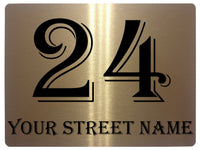 542 Custom Personalised Number Address House Metal Aluminium Sign Plaque For Door Wall