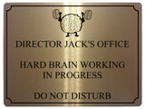 527 Personalised DIRECTOR HARD BRAIN Metal Aluminium Sign Plaque For Door Office