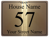 158 Personalised Name Number Address House Metal Aluminium Sign Plaque Door Wall