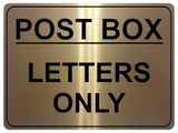 853 POST BOX LETTERS ONLY Metal Aluminium Plaque Sign Door House Office Parcels