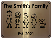 669 Custom Personalised Family Name House Metal Aluminium Sign Plaque Door Wall Gate