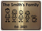 669 Custom Personalised Family Name House Metal Aluminium Sign Plaque Door Wall Gate