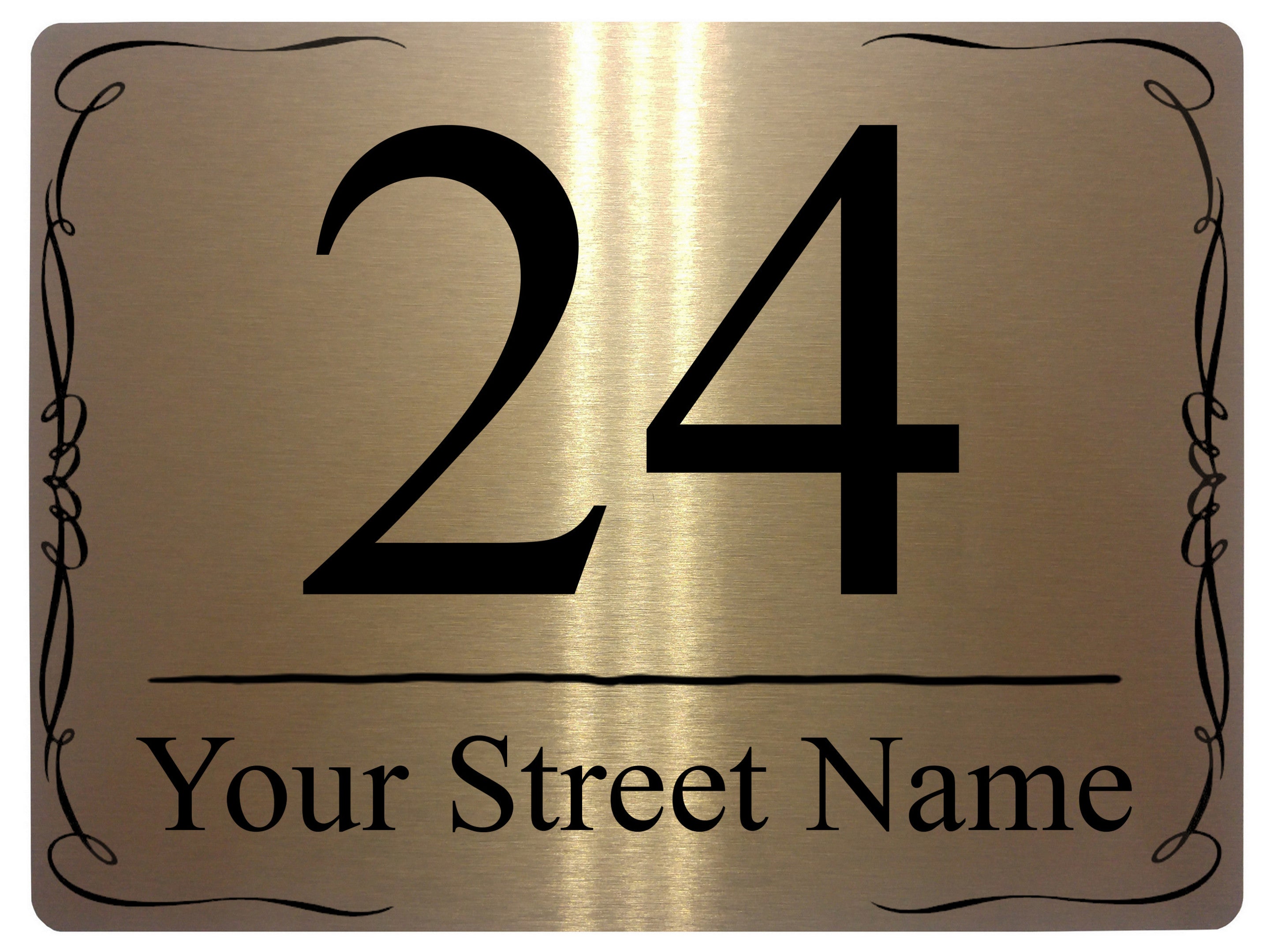 548 Custom Personalised Number Address House Metal Aluminium Sign Plaque For Door Wall