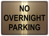 1265 NO OVERNIGHT PARKING Metal Aluminium Plaque Sign Gate Door House Office