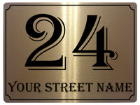 543 Custom Personalised Number Address House Metal Aluminium Sign Plaque For Door Wall