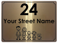 667 Personalised Address Family House Metal Aluminium Sign Plaque Door Wall Gate