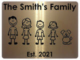 668 Custom Personalised Family Name House Metal Aluminium Sign Plaque Door Wall Gate