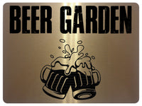 865 BEER GARDEN Metal Aluminium Sign Plaque Door Wall Gate House Bar Pub Shed