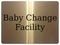 1296 Baby Change Facility Toilet Metal Aluminium Plaque Sign For Door, Shop