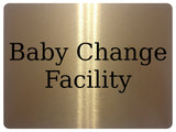 1296 Baby Change Facility Toilet Metal Aluminium Plaque Sign For Door, Shop