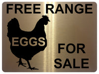 731 FREE RANGE EGGS FOR SALE Farm Metal Aluminium Plaque Sign Wall Gate House