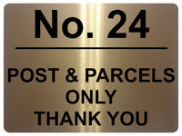 777 Custom Personalised POST & PARCELS Metal Plaque Sign For Door House Gate Letters