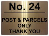 777 Custom Personalised POST & PARCELS Metal Plaque Sign For Door House Gate Letters