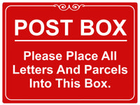 915 POST BOX Metal Aluminium Plaque Sign For Front Door House Office Gate Letters Parcels