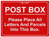 915 POST BOX Metal Aluminium Plaque Sign For Front Door House Office Gate Letters Parcels