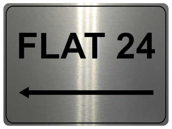 839 Custom Personalised FLAT Number Left Arrow Metal Aluminium Plaque ...