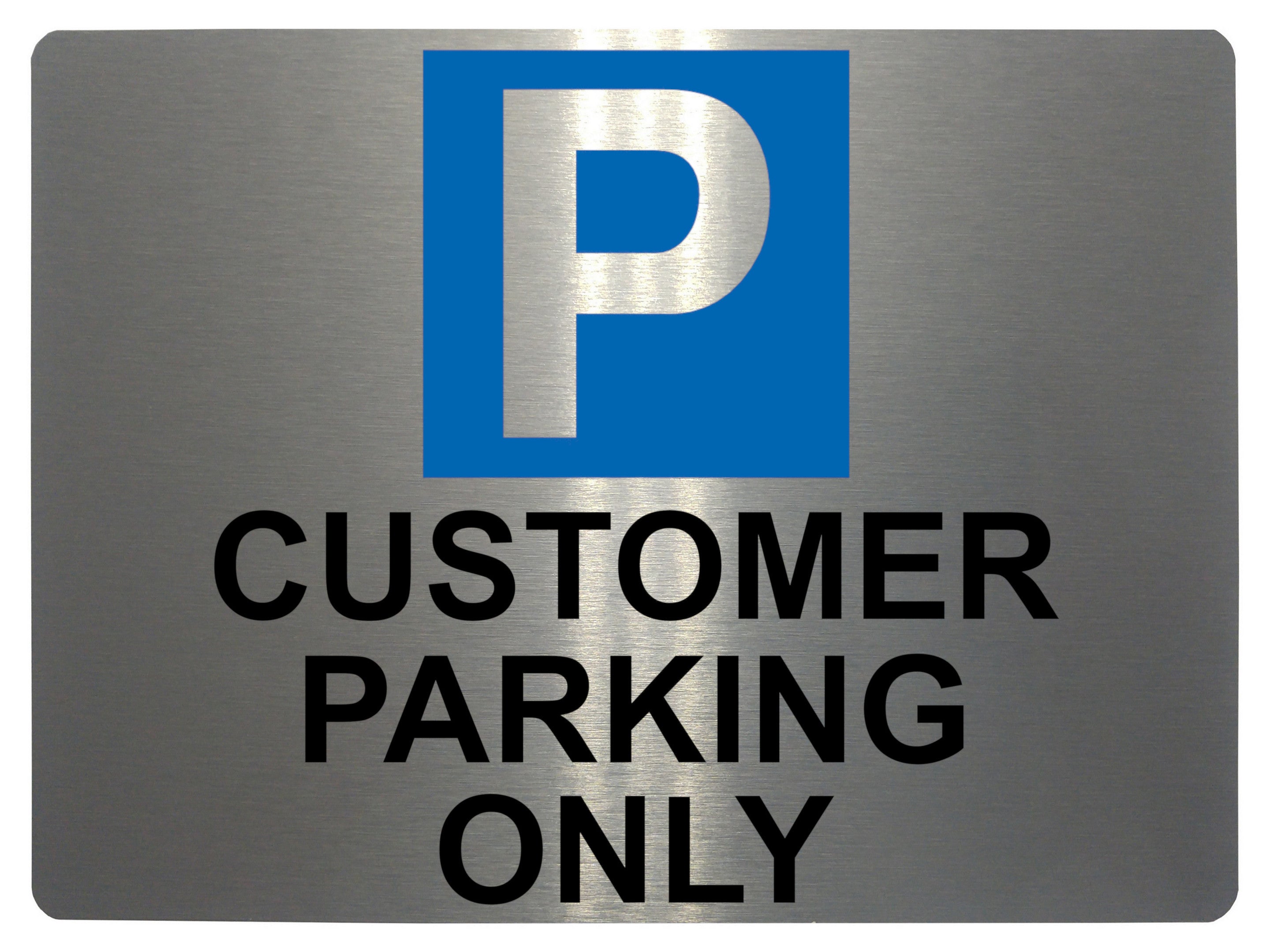 663 CUSTOMER PARKING ONLY Metal Aluminium Door Wall Gate Sign Plaque Office Shop