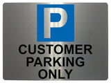 663 CUSTOMER PARKING ONLY Metal Aluminium Door Wall Gate Sign Plaque Office Shop