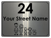 667 Personalised Address Family House Metal Aluminium Sign Plaque Door Wall Gate